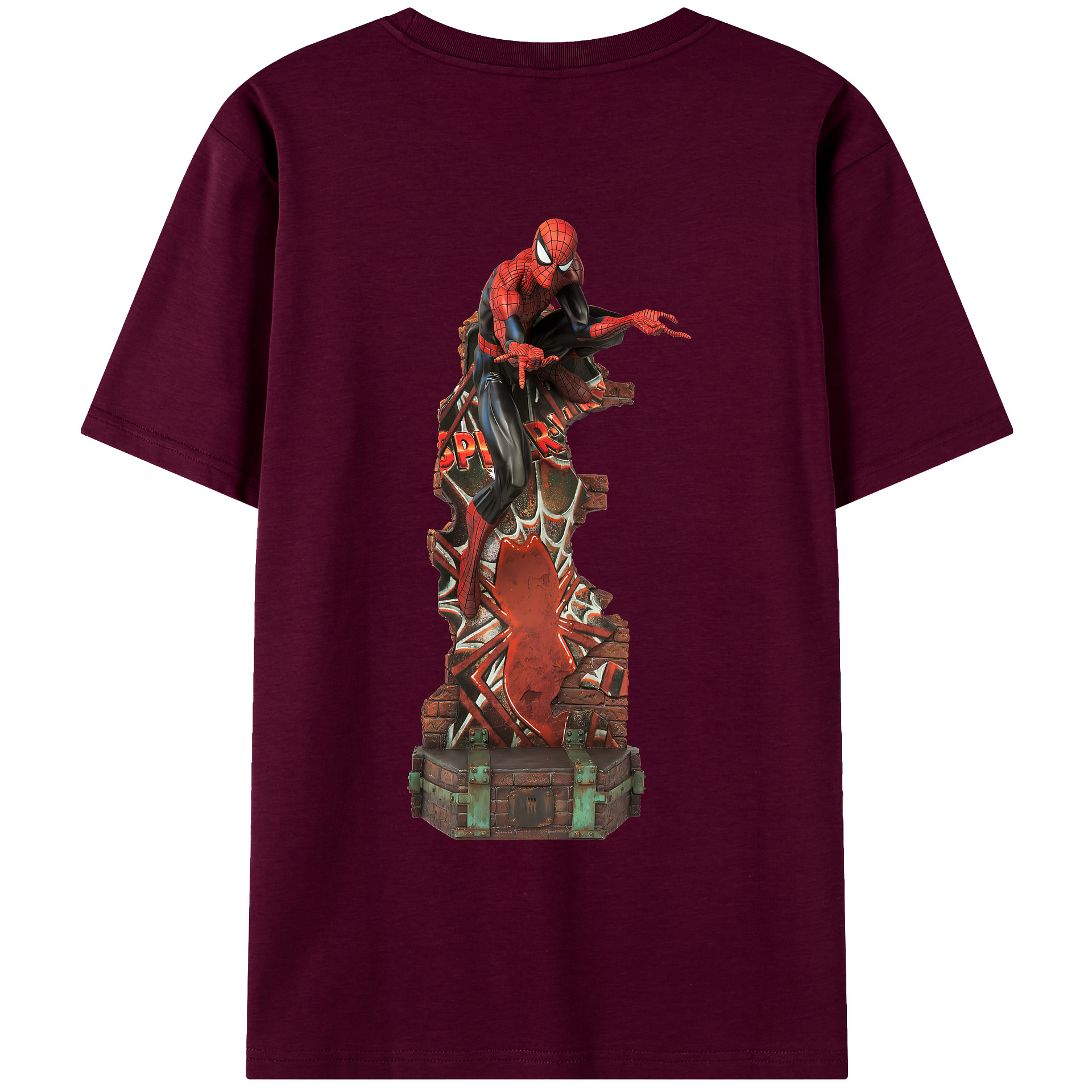 （画像用） Spider Man スパイダーマン レディース半袖Tシャツ(バックプリント)